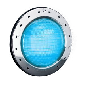 Large RGBW LED Light, 120V, Stainless Steel Face Ring, 30' Cord